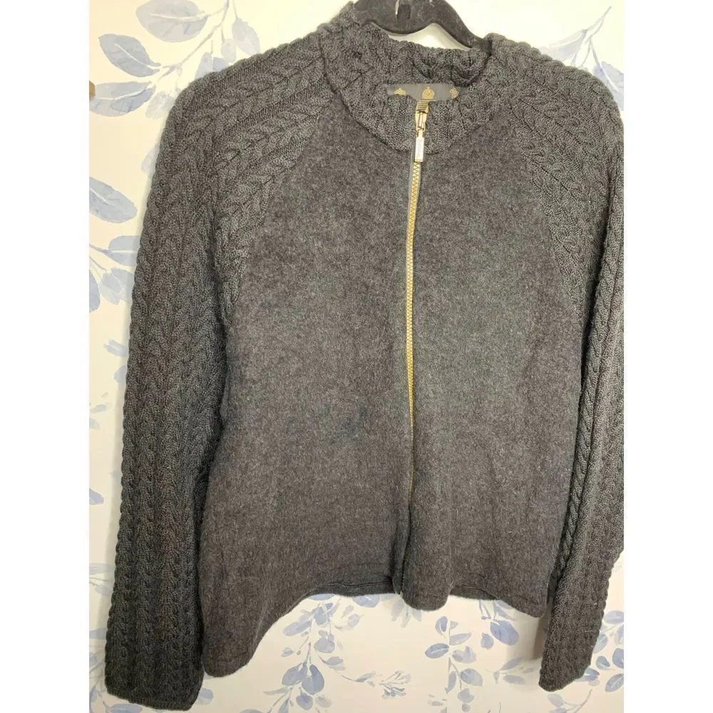 Barbour Ladies Soft Cable Sport Bomber Jacket Size 12